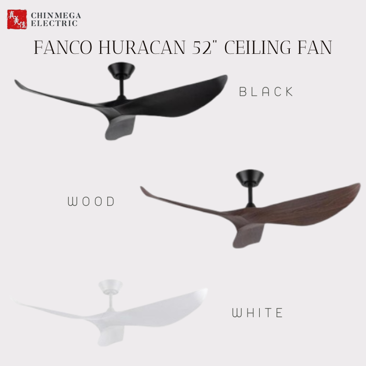 FANCO HURACAN 52" DC MOTOR CEILING FAN (Installation Service Please Contact Live Seller)