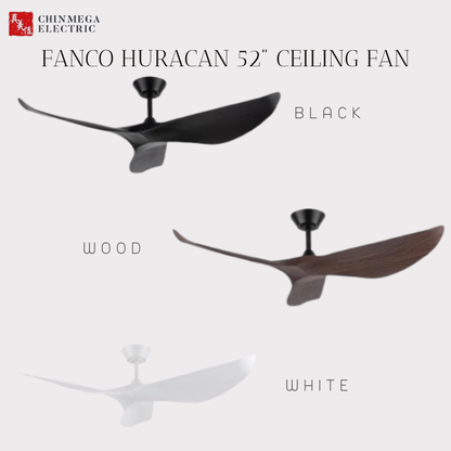 FANCO HURACAN 52" DC MOTOR CEILING FAN (Installation Service Please Contact Live Seller)