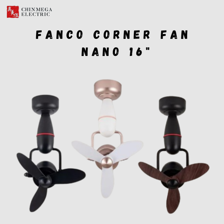 FANCO NANO 16" DC MOTOR CORNER FAN (Installation Service Please Contact Live Seller)