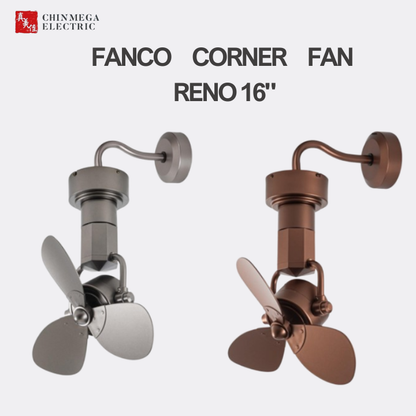 FANCO RENO 16" DC MOTOR CORNER FAN (Installation Service Please Contact Live Seller)