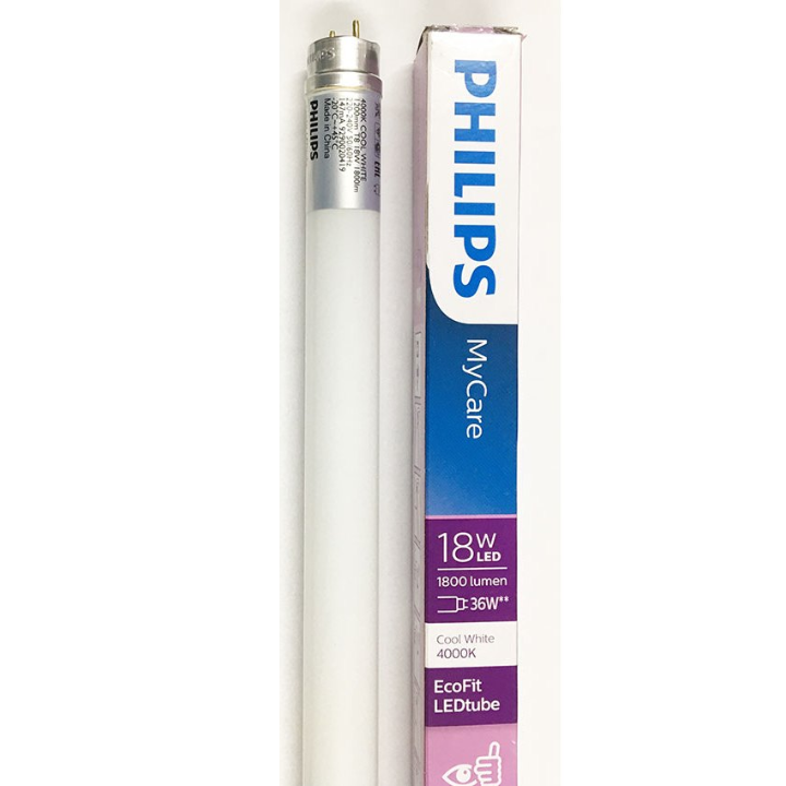 PHILIPS T8 LED ECOFIT light tube / 2ft (8W) / 4ft (16W )Cool Daylight / Cool White ❌ No Led Starter