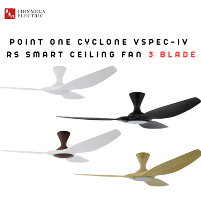 Point One Cyclone VSPEC-IV RS Smart Ceiling Fan 3 Blade (Installation Available)