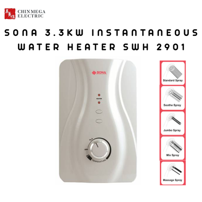 SONA 3.3KW Instantaneous Water Heater SWH 2901