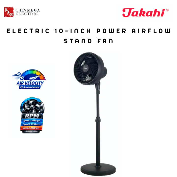 Takahi  8110  Electric 10-Inch Power Airflow Stand Fan