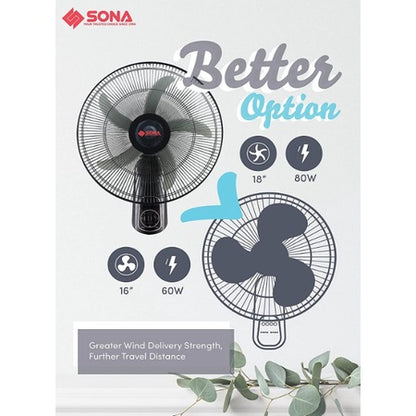 Sona 18” Wall Fan SFW 1562