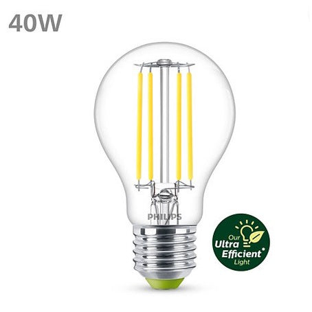 Philips Ultra Efficient LED Bulb 2.3W-40W / 4W-60W E27