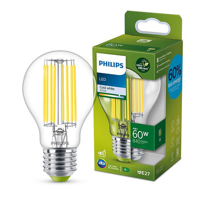 Philips Ultra Efficient LED Bulb 2.3W-40W / 4W-60W E27