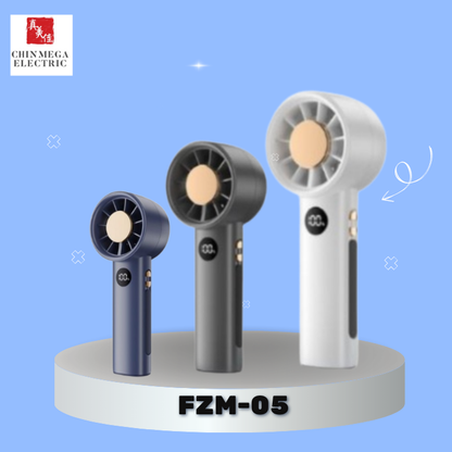 CEPMF005 High Speed Cooling Mini Handheld Fan with LED Display & 100 Adjustable Speed Settings, 3600mAh Battery