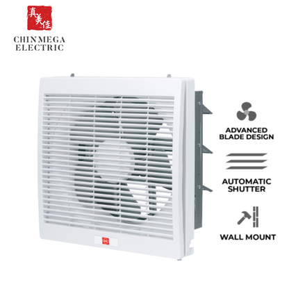 KDK Automatic Shutter Louver Type Wall Mounted Ventilating Fan 20 / 25 / 30 ALA (Enquire for installation)