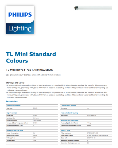 Philips TL Mini Lamp 8W/54-765