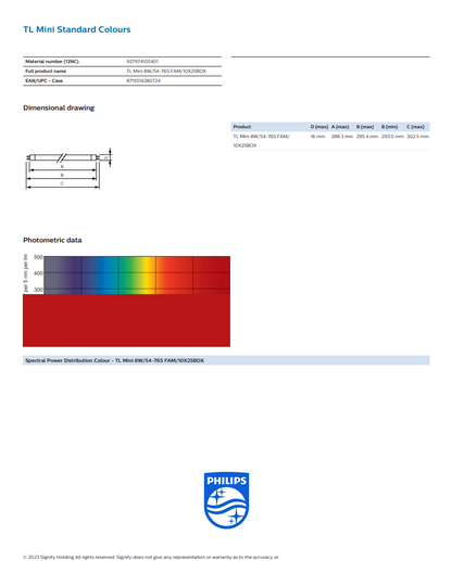 Philips TL Mini Lamp 8W/54-765