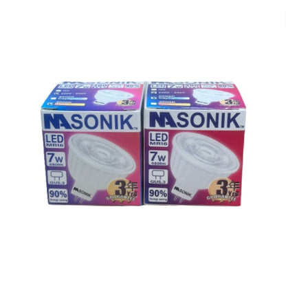 Nasonik LED Spot LV MR16 7W PLU 15005 (Daylight 6500K / Warm White 3000K)