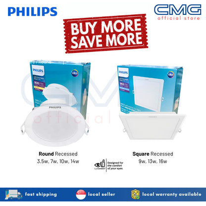 *WHOLESALE PRICE* Philips Eridani LED Recessed Downlight | Round 3.5w/7w/10w/14w | Square 9w/13w/16w