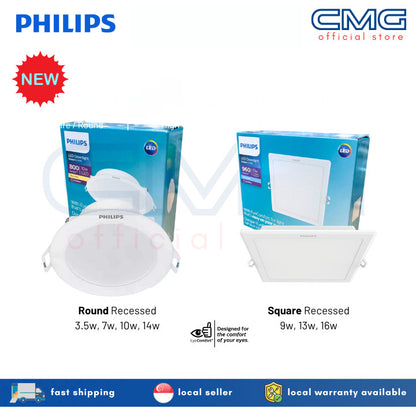 *2PCS* Philips Eridani LED Recessed Downlight | Round 3.5w/7w/10w/14w | Square 9w/13w/16w