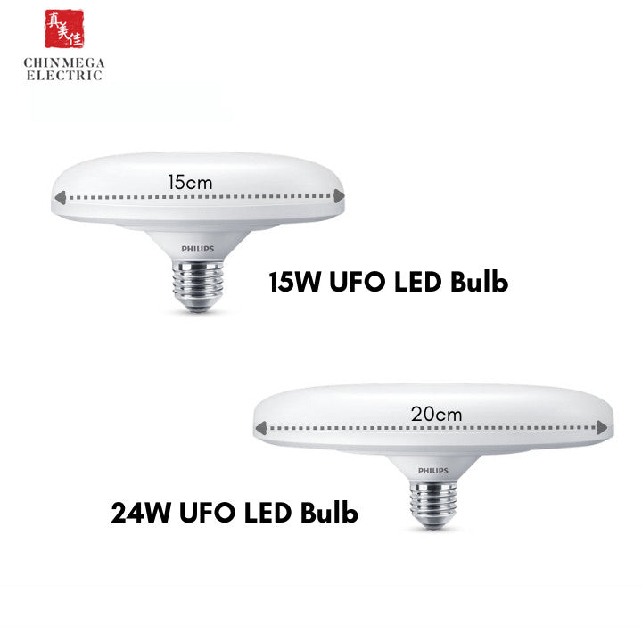 Philips UFO LED Bulb 15W/24W E27 Eye Comfort | Day Light 6500K/ Warm White 3000K