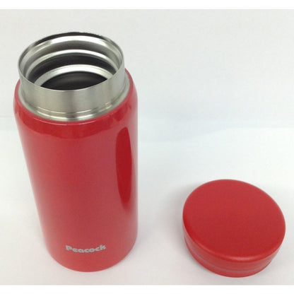 Peacock Compact 0.2L Thermal Vacuum Bottle Mug (AKB-20AK / ABK-20RS) - Red Pink / Navy Blue