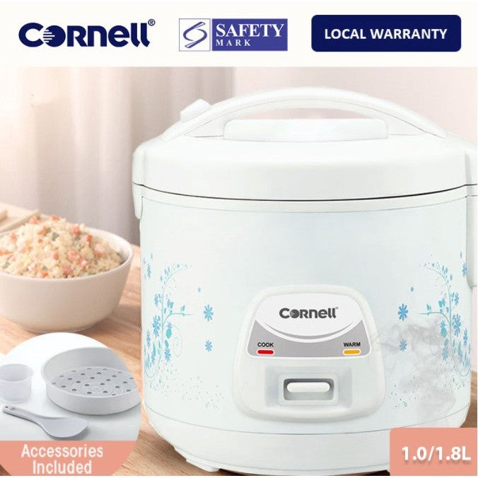 Cornell 1.0L 1.8L Jar Rice Cooker with Steam Tray CRC-JS10A/CRC-JS18A