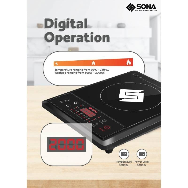 SONA Multi-Function Digital Induction Cooker 2000W SIC8655