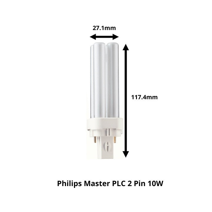 Philips Master PLC / PL-C 2Pin 10w/13w/18w/26w (Cool Daylight 65K/Cool White 40K/Warm White 30K)