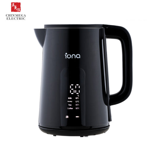 IONA 1.7L Smart Temperature Control Digital Display Stainless Steel Kettle GLK17