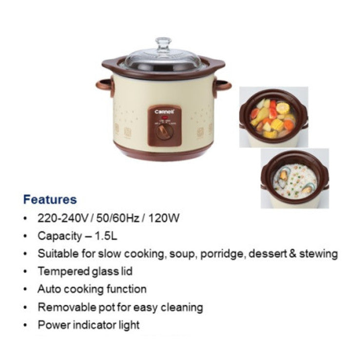 Cornell Electric Slow Cooker 1.5L Ceramic Pot | CSC-D15C