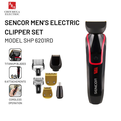 Sencor Men's Electric Multipurpose Cordless Hair Clipper Set SHP 6201RD