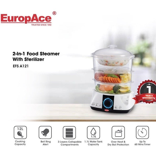 EuropAce Food Steamer EFS A121