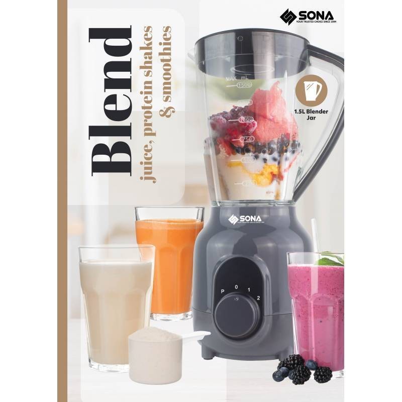 Sona 1.5L 3-In-1 Blender SB 3021 / Sona 1.5L 2-In-1 Blender SB 3022