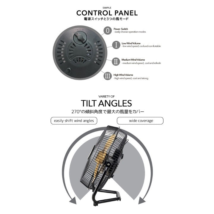 Iona 9" High Velocity Floor Fan Typhoon M2