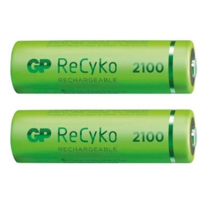 GP Recyko 2 Slot USD Charger E211 with 2x AA 2100mAh or 2x AAA 800mAh NiMH Batteries