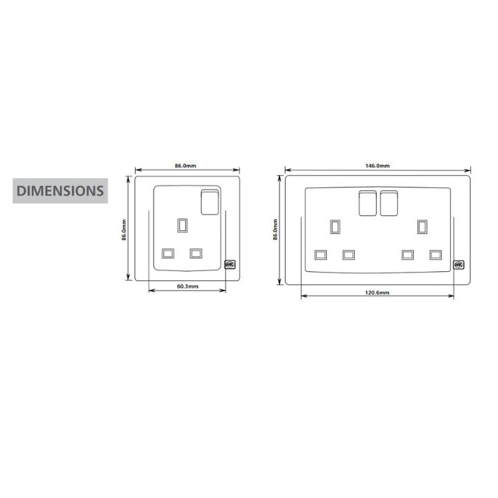 MK Slimline Plus 1/2/3 Gang 10AX/20AX Switch (White)
