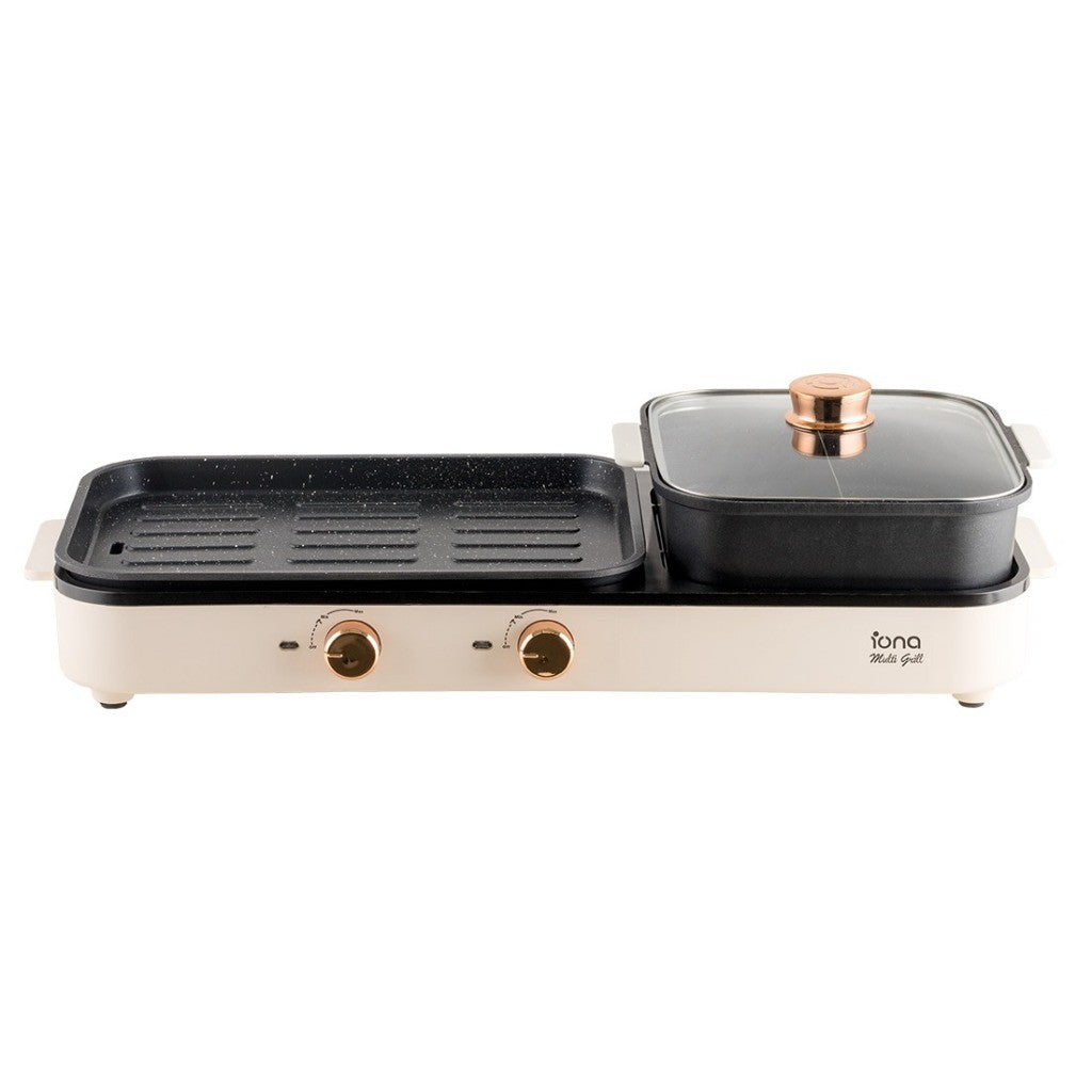 IONA 2 In 1 Tabletop BBQ Grill With 2.5L Yuan Yang Hotpot GL3613