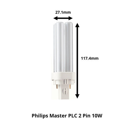 Philips Master PLC / PL-C 2Pin 10w/13w/18w/26w (Cool Daylight 65K/Cool White 40K/Warm White 30K)