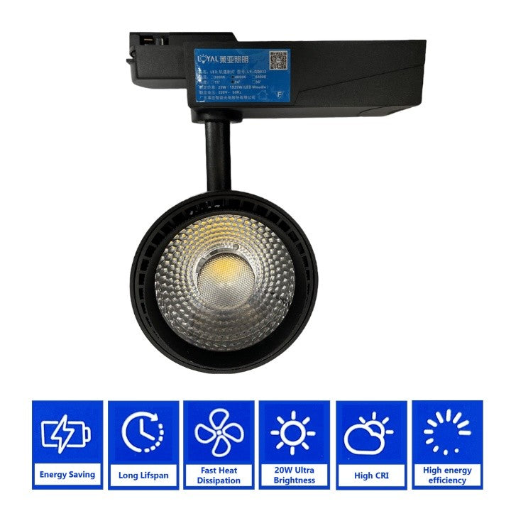 LOYAL LED 20W Adjustable Track Light / 1M Track Bar