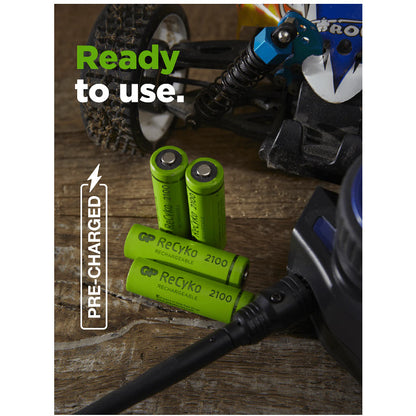 GP ReCyko AA Batteries 2600mAh 2 Piece Pack NiMH Rechargable Battery