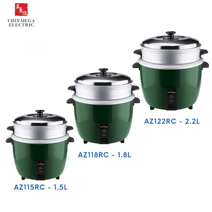 Aerogaz 1.5L/1.8L/2.2L Rice Cooker with steamer AZ-115RC / AZ-118RC / AZ-122RC