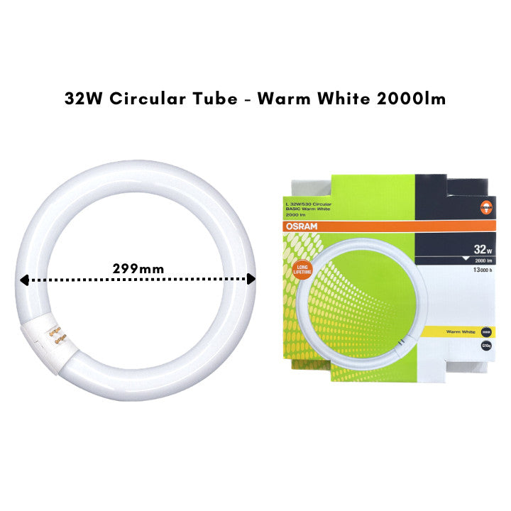 OSRAM Lumilux Circular Fluorescent Round Tube 32W/40W | Warm White