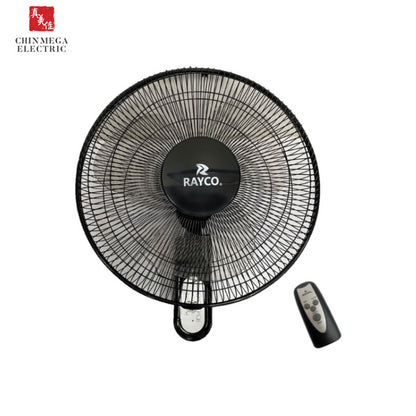 RAYCO 16" Wall Fan RWFR3116R (With Remote control + Buttons on the fan)