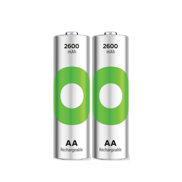 GP ReCyko AA Batteries 2600mAh 2 Piece Pack NiMH Rechargable Battery