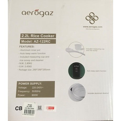 Aerogaz 1L/2.8L Rice Cooker AZ-110RC/AZ-128RC (Green)