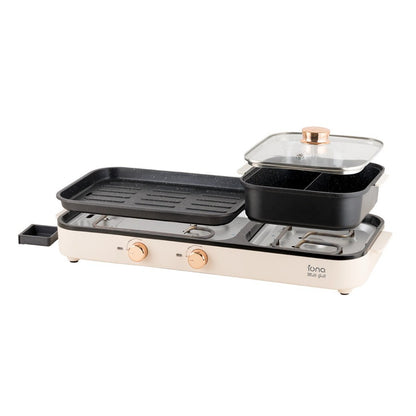 IONA 2 In 1 Tabletop BBQ Grill With 2.5L Yuan Yang Hotpot GL3613