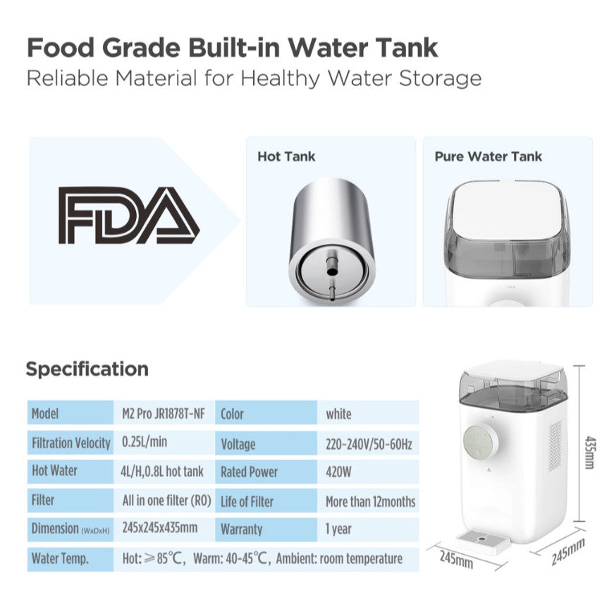 Midea 3L Water Purifier Dispenser RO Reverse Osmosis | JR-1878T-NF