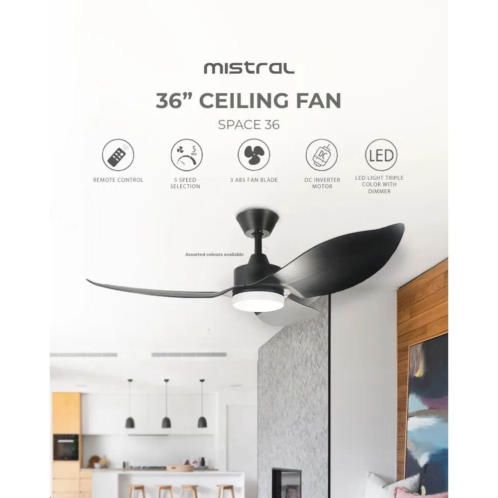 Mistral Space 36" DC Motor Ceiling Fan