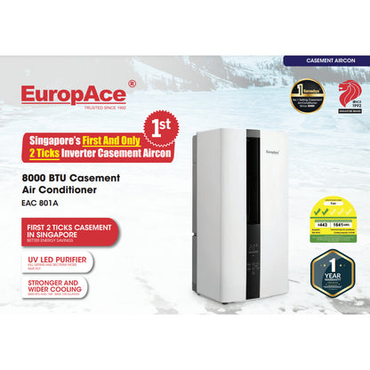 Europace 8000 BTU Casement Air Conditioner EAC 801A