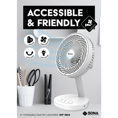 SONA 6” Portable Fan SFP1903