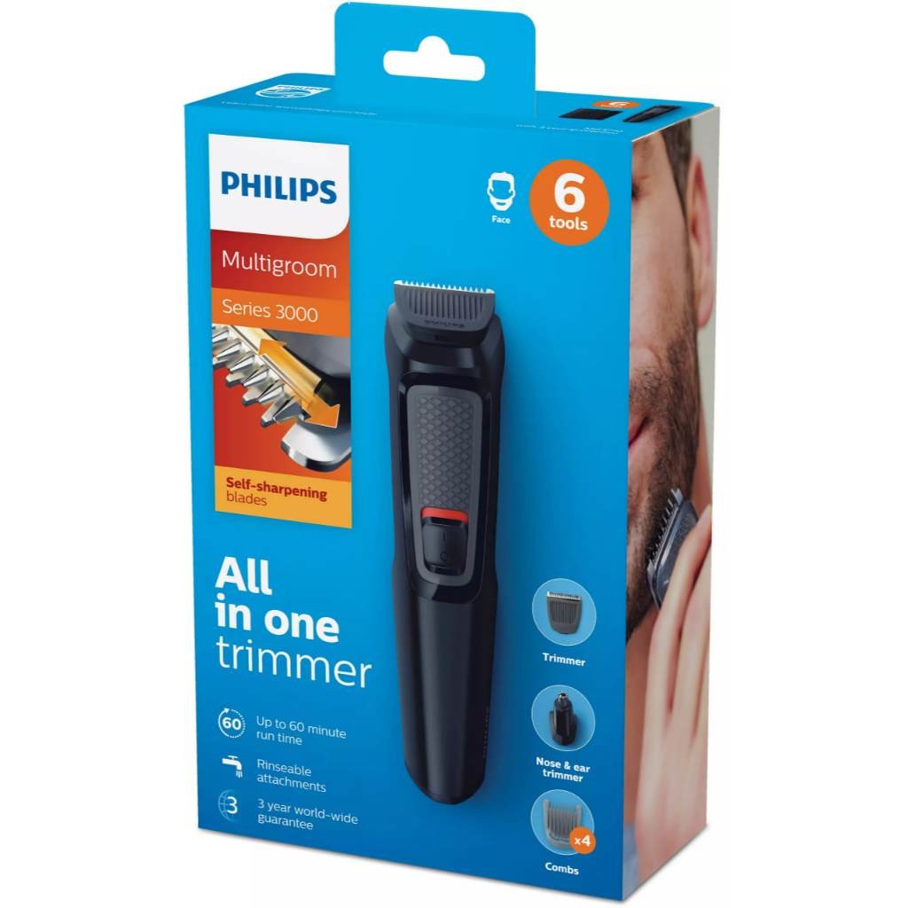 Philips MG3710/13 Multigroom Shaver Trimmer 6-In-1 Series 3000 For Men