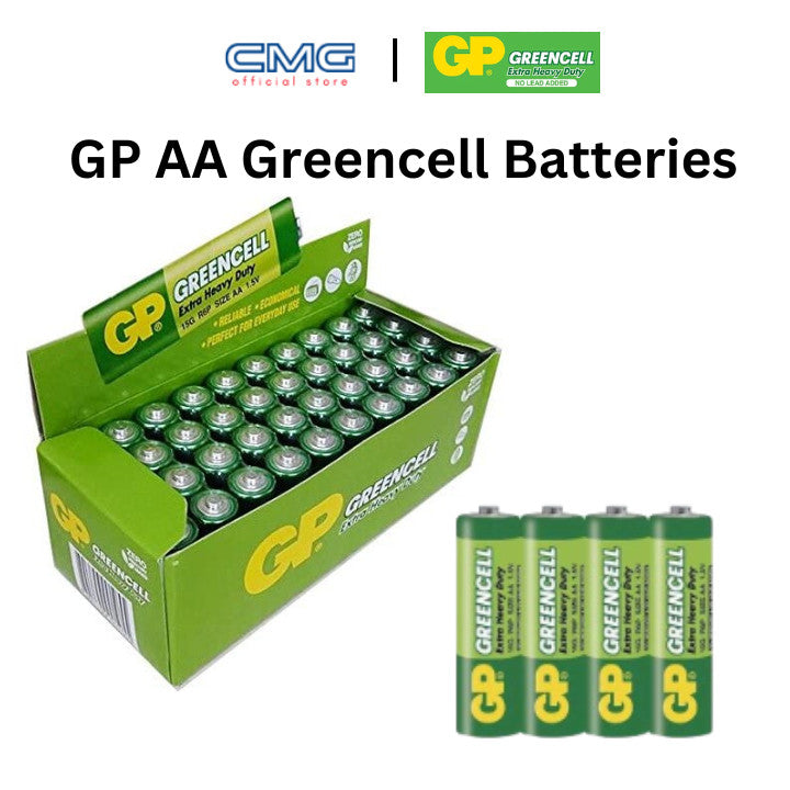 GP AA/AAA Greencell Batteries Carbon Zinc Battery (Value box of 40)