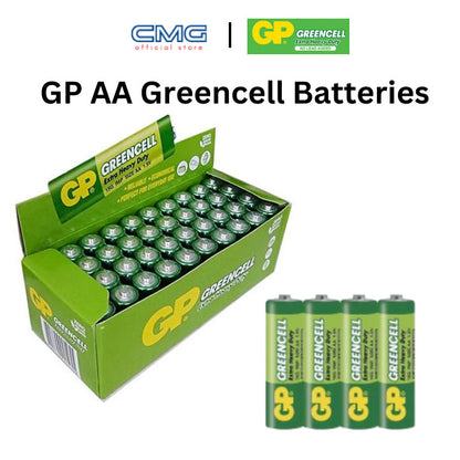 GP AA/AAA Greencell Batteries Carbon Zinc Battery (Value box of 40)