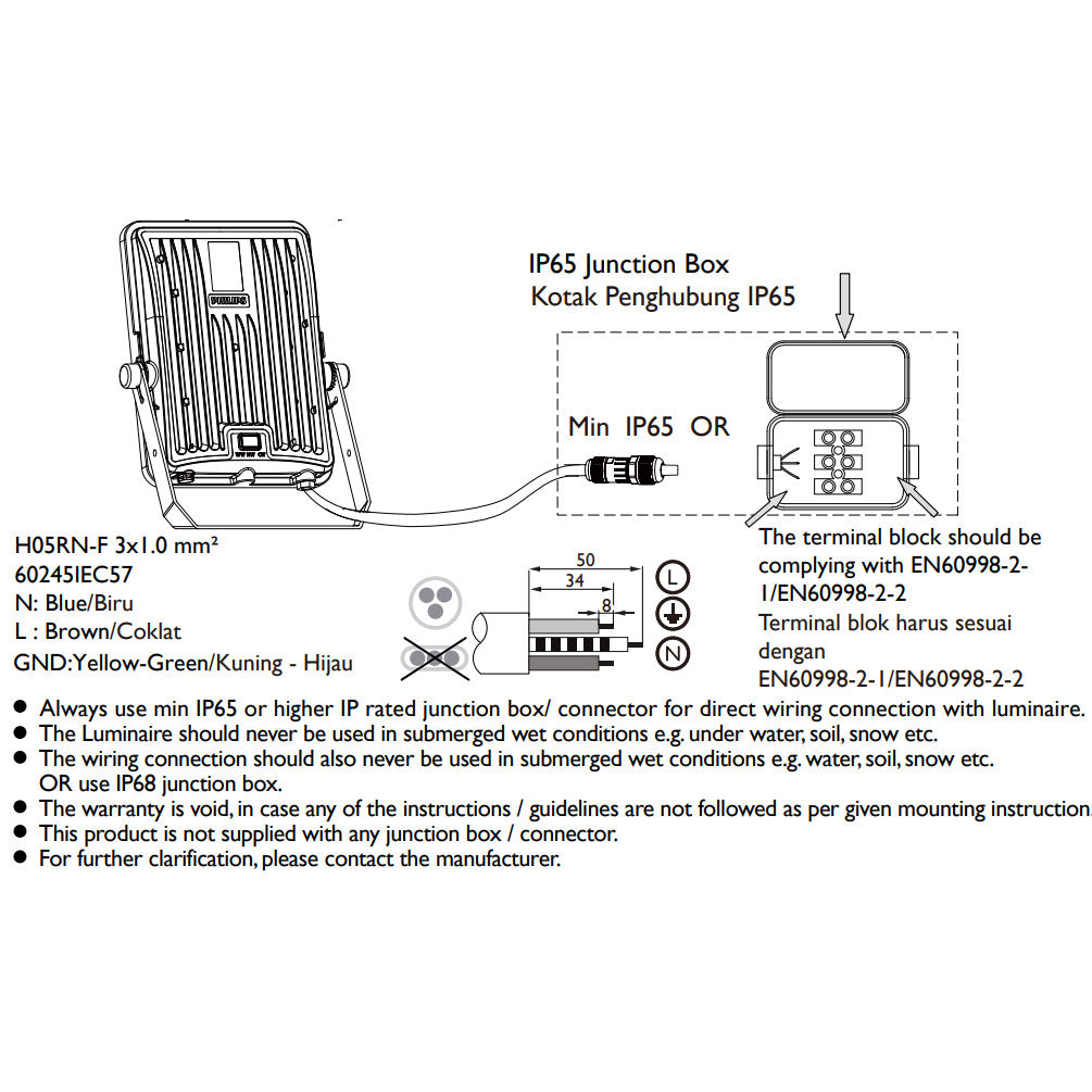 Philips CCT Selectable Floodlight 30w Tricolor in One (Warm White/ Neutral White/ Cool Daylight)