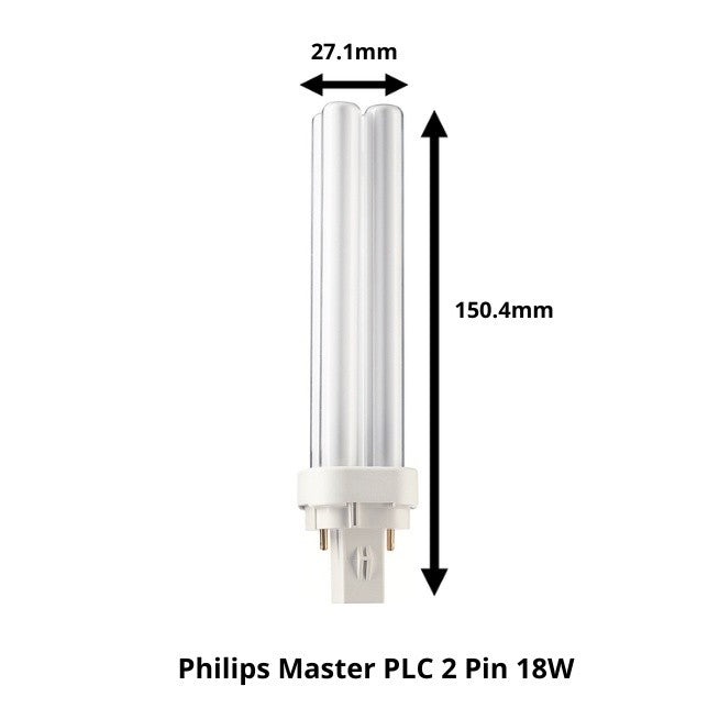 Philips Master PLC / PL-C 2Pin 10w/13w/18w/26w (Cool Daylight 65K/Cool White 40K/Warm White 30K)